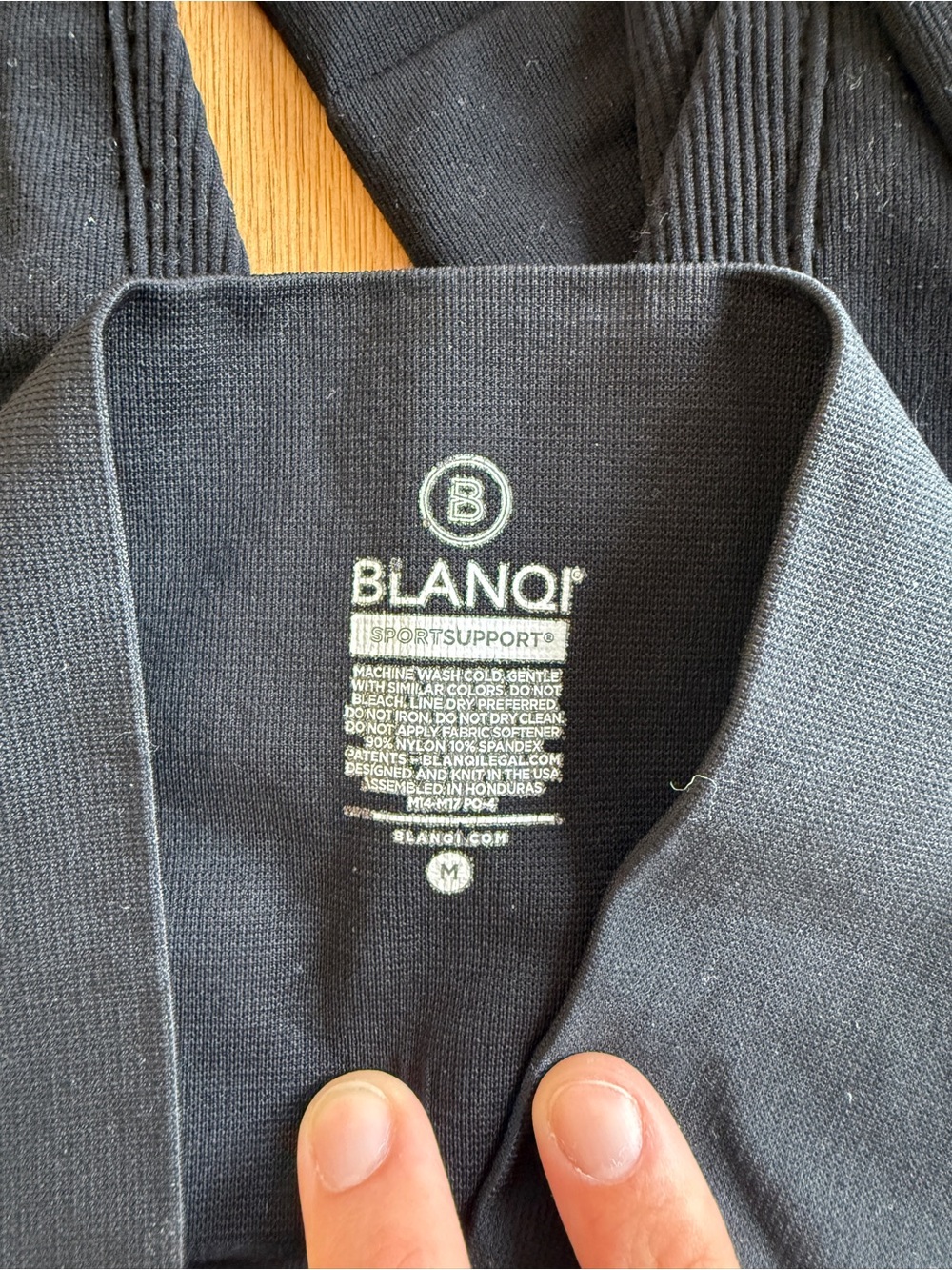 BLANQI Black Maternity Support Leggings with Compression support Waistband - Picture 4 of 4